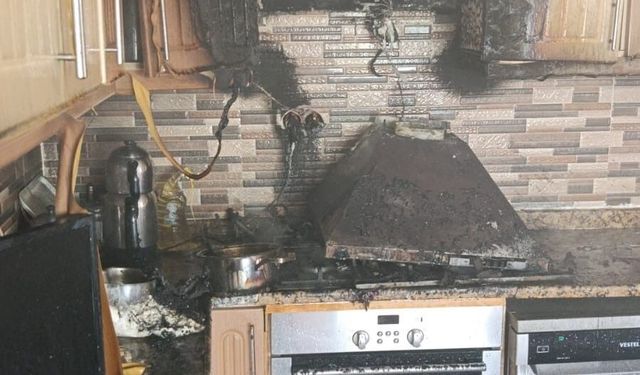 Evin mutfağında çıkan yangın söndürüldü