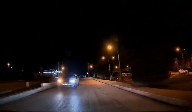 Karabük'te ters yön tehlikesi kamerada