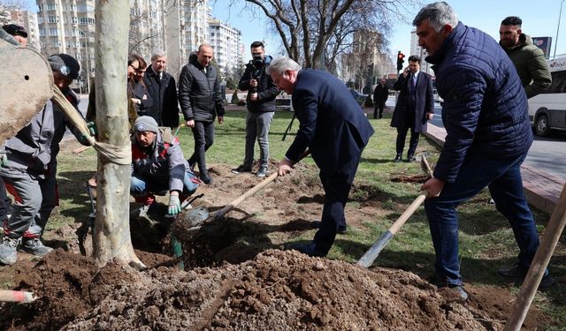 Melikgazi'de ilkbahar ağaç dikimiyle başladı