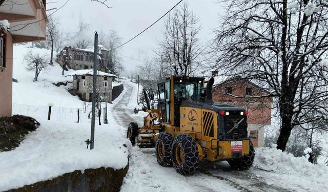 Rize'de 21 köy yolu kar nedeniyle ulaşıma kapalı bulunuyor