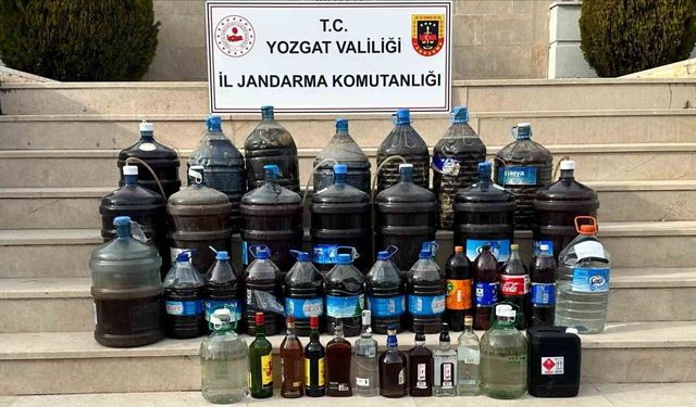 Yozgat'ta Jandarma kaçak alkol operasyonu düzenledi