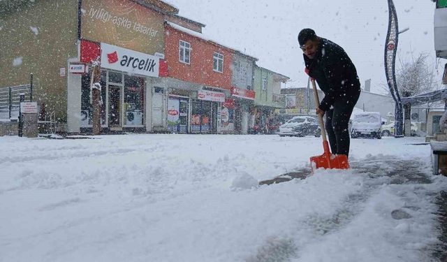 Baharı bekleyen Karlıova karlı bir güne uyandı