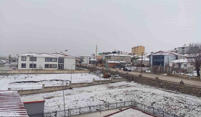 Bayburt'un köylerinde kar ve sis etkili oldu