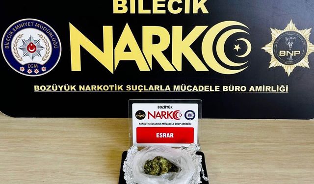 Bilecik'te uyuşturucu operasyonu: 1 gözaltı