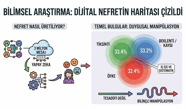 Bilimsel araştırma: 3 milyon mesajda 'Nefretin Haritası' çizildi