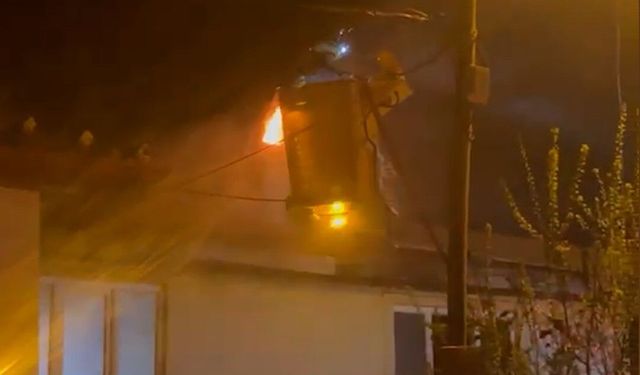 Bolu'da 2 katlı evin bacasında yangın