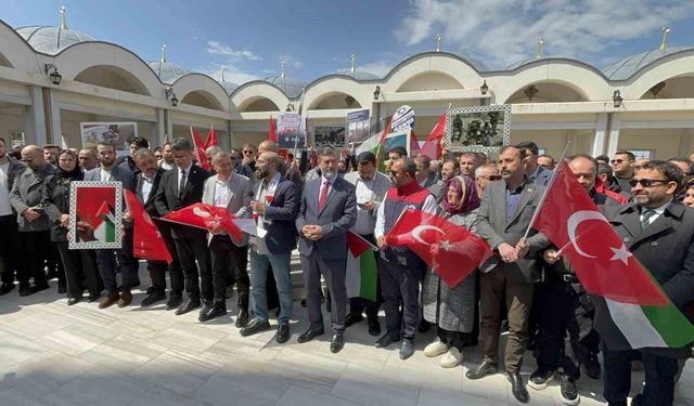 Çanakkale'de İsrail'in Filistinli esirleri hedef alan 'idam yasası' protesto edildi