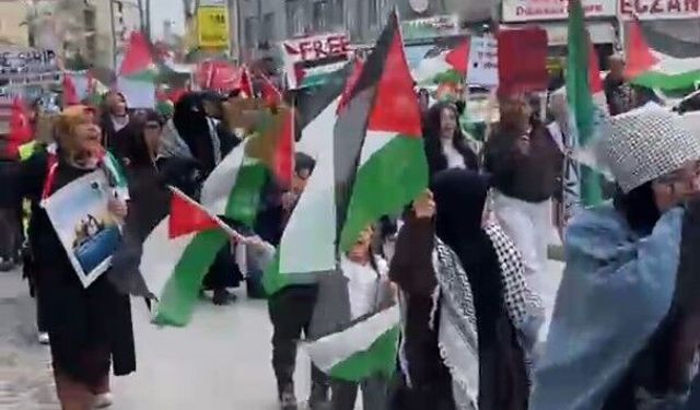 Ereğli'de Filistin'e destek yürüyüşü