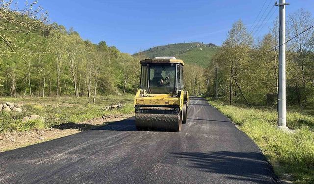 Gölyaka'da 2,7 kilometrelik sıcak asfalt çalışması tamamlandı