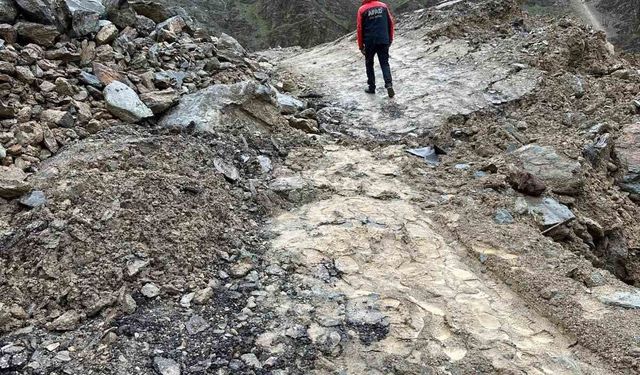 Hakkari-Van kara yolunda heyelan riski devam ediyor