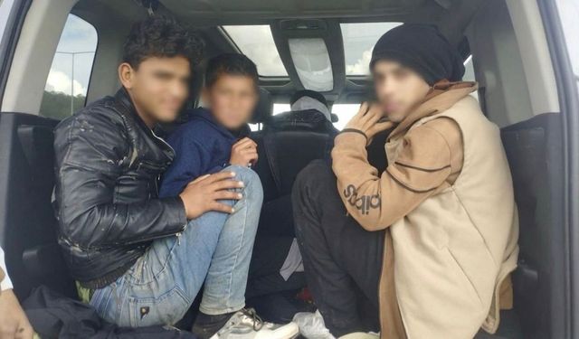 Jandarmanın durdurduğu araçtan 7 düzensiz göçmen çıktı: 2 tutuklama