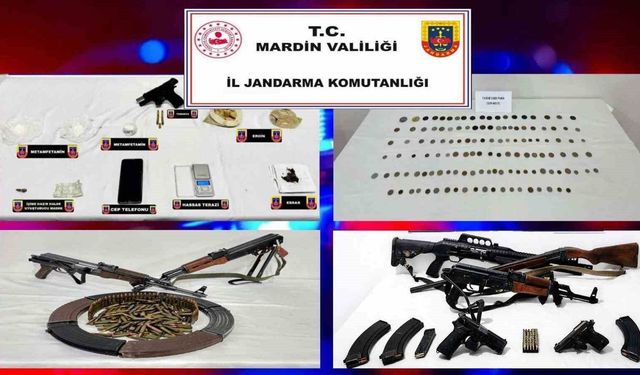 Mardin'de silah ve tarihi eser kaçakçılığı operasyonu: 6 gözaltı