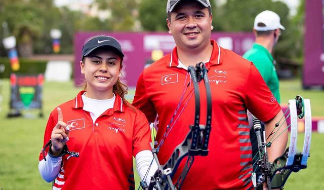 Milli okçular Hazal ve Emircan'dan altın madalya