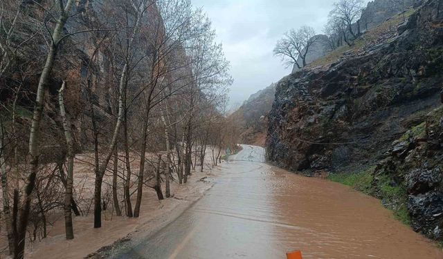 Munzur Nehri taştı, Tunceli-Ovacık yolunda ulaşım durduruldu