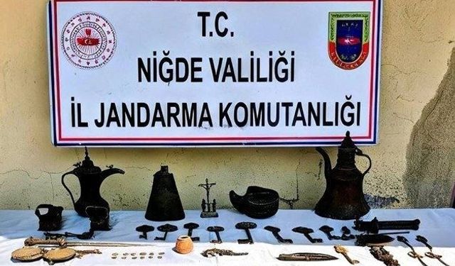 Niğde'de 'Anadolu Mirası' operasyonu: 44 tarihi eser ele geçirildi