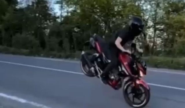 Ordu'da tehlikeli motosiklet kullanan sürücüye 72 bin lira ceza