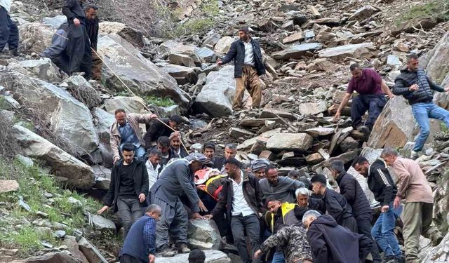 Pancar toplamaya gitti, kayalıklardan düşerek yaralandı