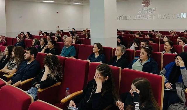 Sinop'ta hastane personeli afetlere karşı bilinçleniyor