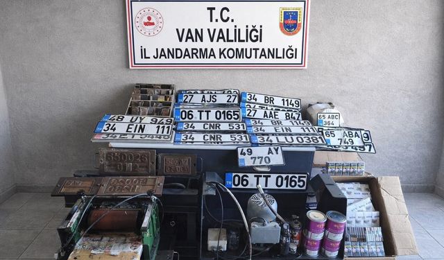Van'da sahte sahte plaka basanlara operasyon