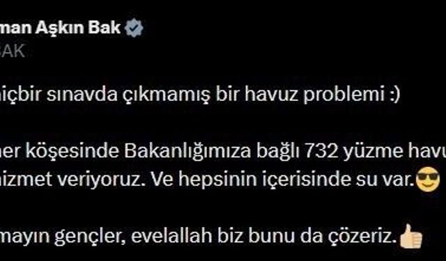 Bakan Bak'tan Marmaris Belediyesindeki havuz sorununa tepki