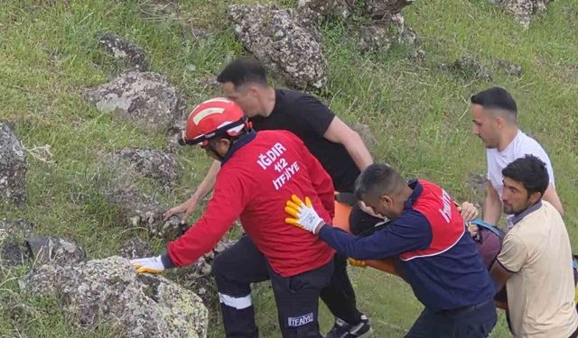 Iğdır'da otomobil uçuruma yuvarlandı: 4 yaralı