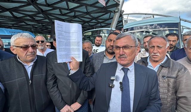 Karabük'te minibüs esnafından 'haksız rekabet' tepkisi