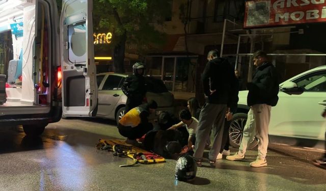 Kontrolden çıkan motosiklet devrildi, sürücüsü yaralandı