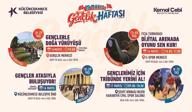 Küçükçekmece'de 19 Mayıs Gençlik Haftası etkinlikleri başlıyor
