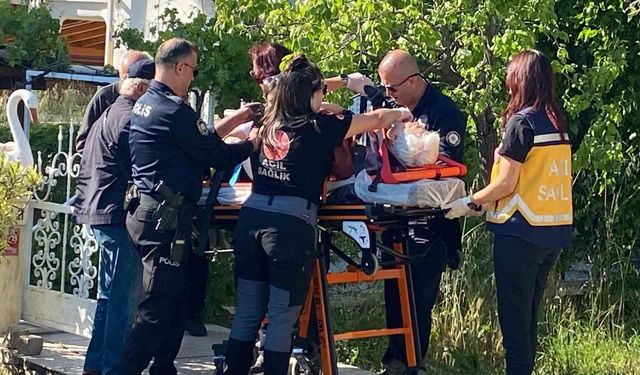 Perde takarken düşen yaşlı kadın hastanelik oldu