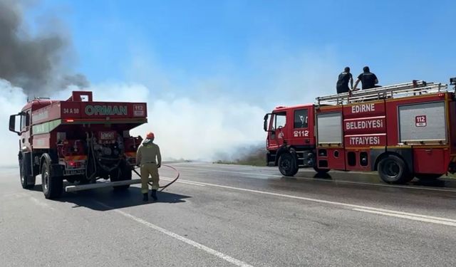 Alevler hobi bahçelerine ve buğday tarlasına sıçradı