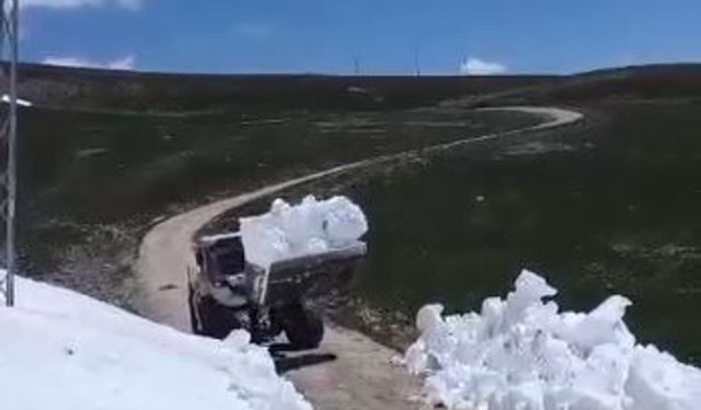 Ardahan'da karla mücadele