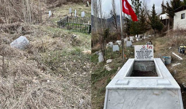 Artvin'de şehit mezarları yenilenerek bakıma alındı
