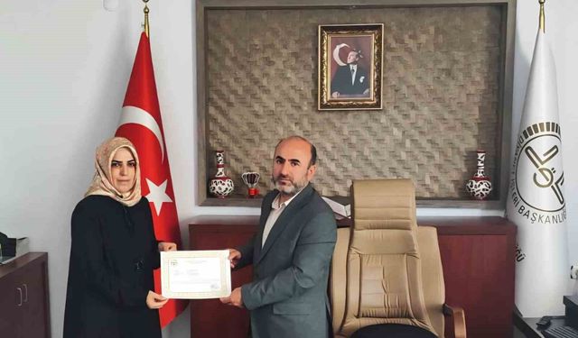 Aydıntepe Müftülüğü personeli başarı belgesiyle taltif edildi