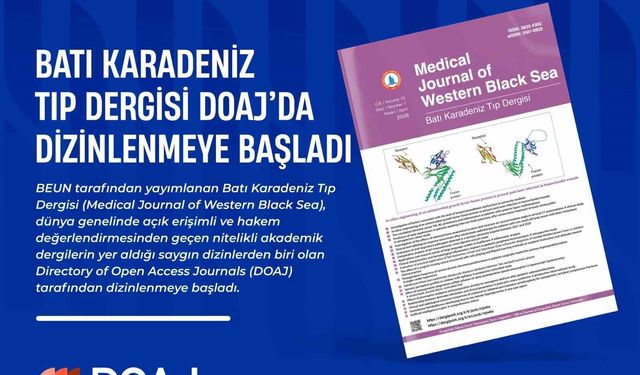 Batı Karadeniz Tıp Dergisi DOAJ'da dizinlenmeye başladı
