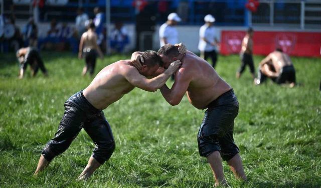 Bin 567 pehlivan Manisa'da altın kemer için kol bağladı