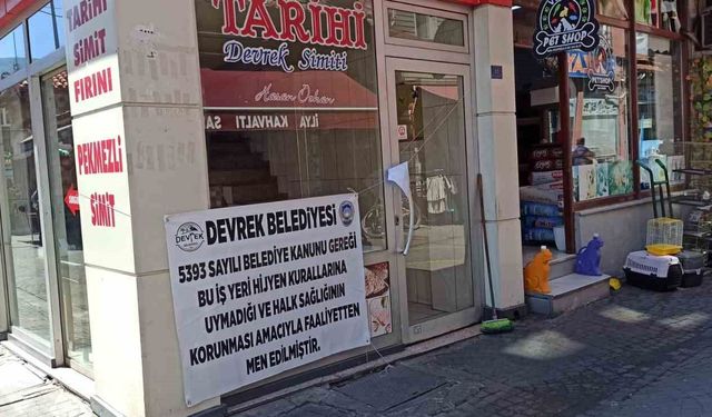 Devrek'te kurallar uymayan işyeri mühürlendi