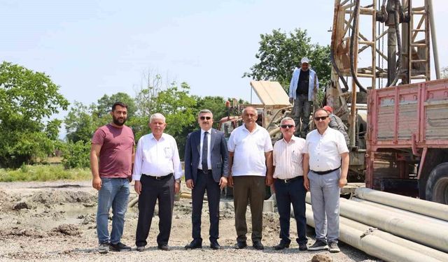 Dikmeli Köyü'nde içme suyu için sondaj çalışmaları sürüyor