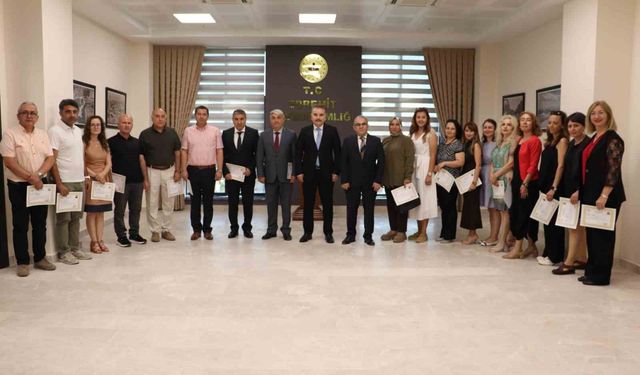 EESKEP kapsamında görev alan eğitimciler başarı belgesi ile ödüllendirildi