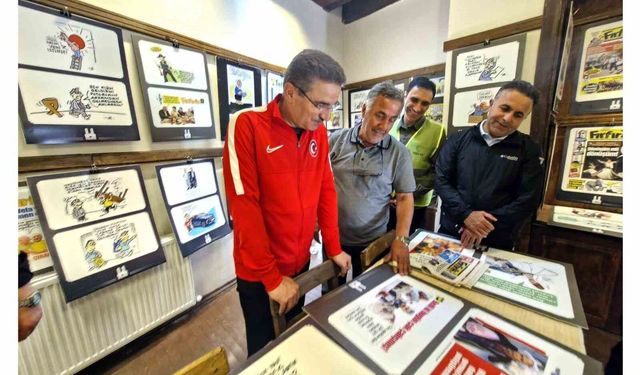 Erzurum Valisi Baruş, Karikatür Atölyesi ziyaretinde açıkladı: 'İnsanları güldürebilmek çok kıymetli''
