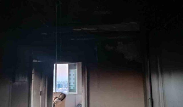 Evi yaktı, canı zor kurtarıldı