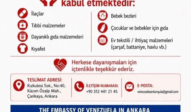 Fatma Şahin'den Venezuela'ya yardım çağrısı