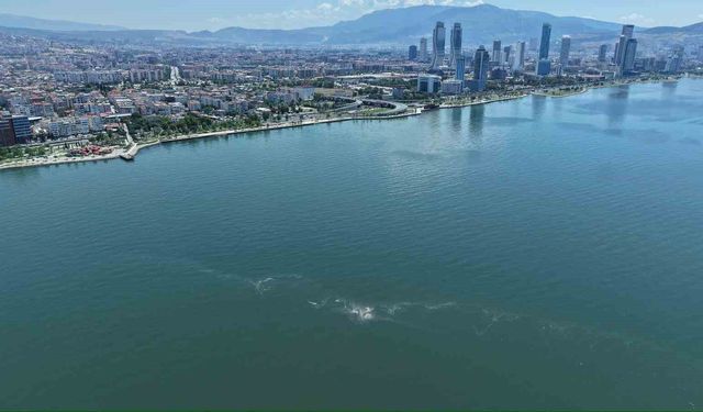 İzmir Körfezi'nde kirlilik dron ile tespit edildi
