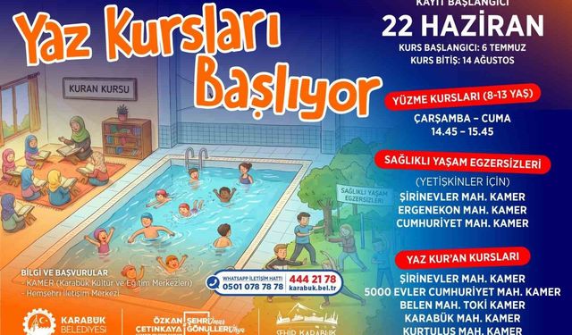 Karabük'te yaz kursları için kayıtlar başladı