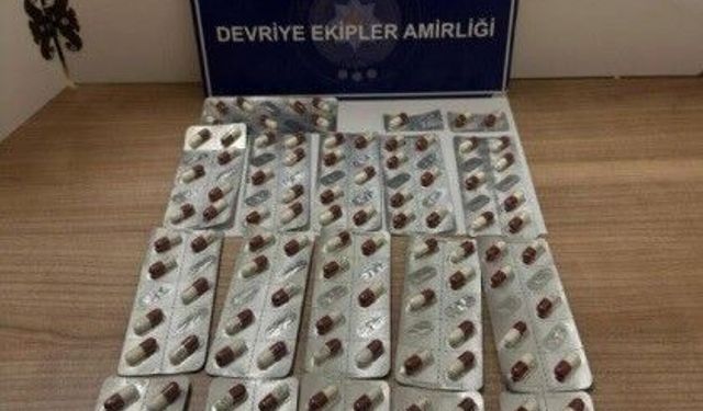 Keşan'da bir şüphelinin üzerinde 115 sentetik ecza ele geçirildi