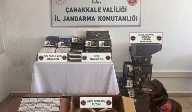 Lapseki'de kaçakçılık operasyonu