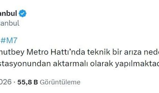 M7 Metro Hattı'nda arıza: Vatandaşlar tünelde yürüdü