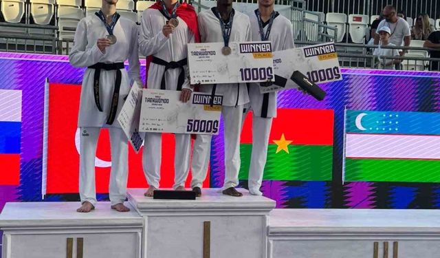 Milli taekwondoculardan 1 altın, bir bronz