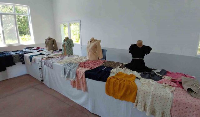 Mudurnu'da kadınların el emeği göz nuru eserleri görücüye çıktı