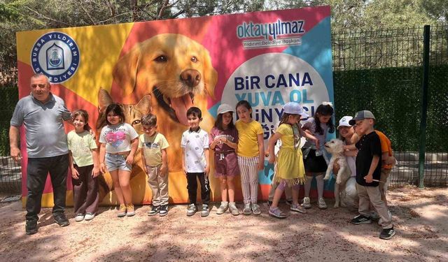 Sahipsiz sokak hayvanları tedavi merkezi ve doğal yaşam alanı, öğrencileri ağırladı