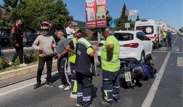Tekirdağ'da motosiklet yayaya yol veren araca çarptı